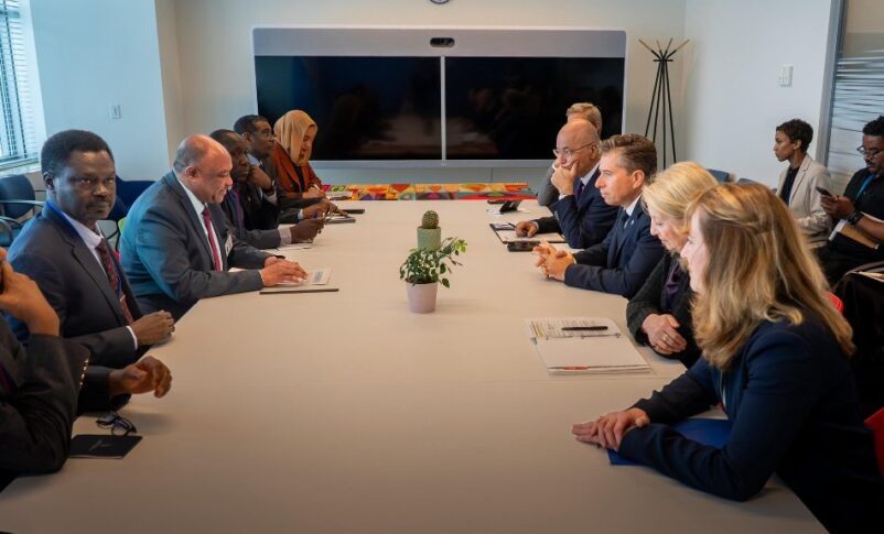 Foreign Minister Mohieddin Salem and his delegation met with UN humaniarian officials led by Tom Fletcher ,UN relief chef in New York on September 21, 2026