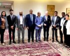Pekka Haavisto UN Special Envoy for Sudan pose with Somoud delegation members in Cairo on Sept 12, 2026