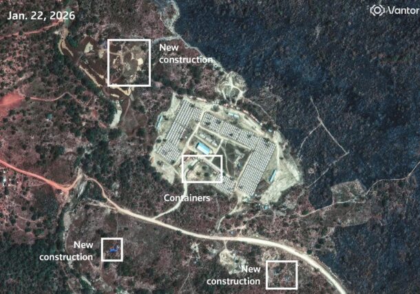 Satellite imagery published by Rueters on February 10, 2026 showing an RSF training camp in Ethiopia near the Sudanese border