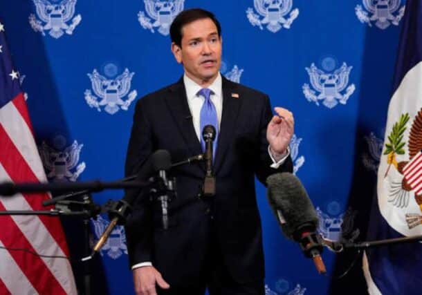 Sec of State Marco Rubio speaks to the media in New York on Sept 23, 2026 Reuters photo