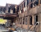 The ruins of Sudan's national radio headquarters in Omdurman, destroyed during fighting by the Sudanese army and the RSF paramilitary group
