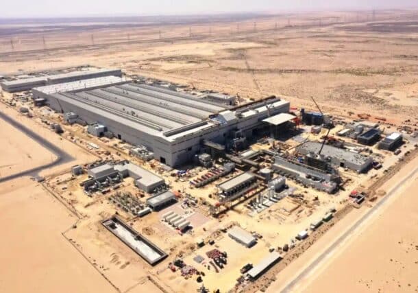 This image shows the construction site of the Tuwaiq Casting & Forging facility located in Ras Al Khair, Saudi Arabia