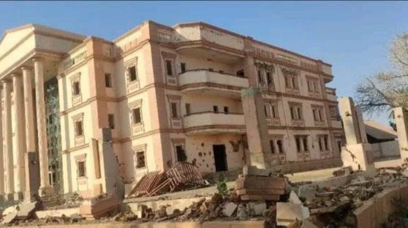 A view shows damage to the courthouse in Um Rawaba, North Kordofan, following an alleged strike by the RSF group, September 8, 2026.