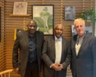 Yasir Arman (C) and Ali Abdelatif met with Lord Michael Bates (R) in London on Sept 22, 2026