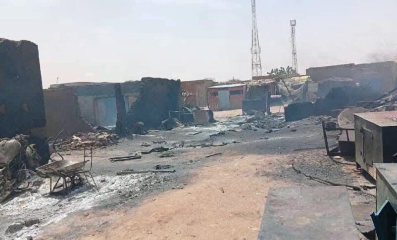A file photo of Karnoi market after a drone strike on June 13, 2026