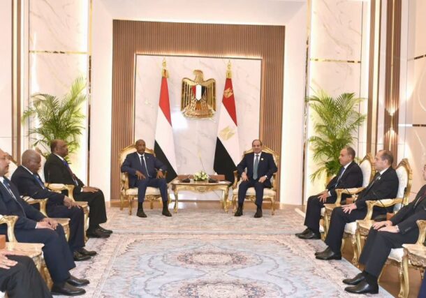 Sudan's Sovereign Council chairman Abdel Fattah al-Burhan and Egyptian President Abdel Fattah al-Sisi meet in El Alamein, Egypt, to discuss ongoing efforts to end the war in Sudan, October 4, 2026.