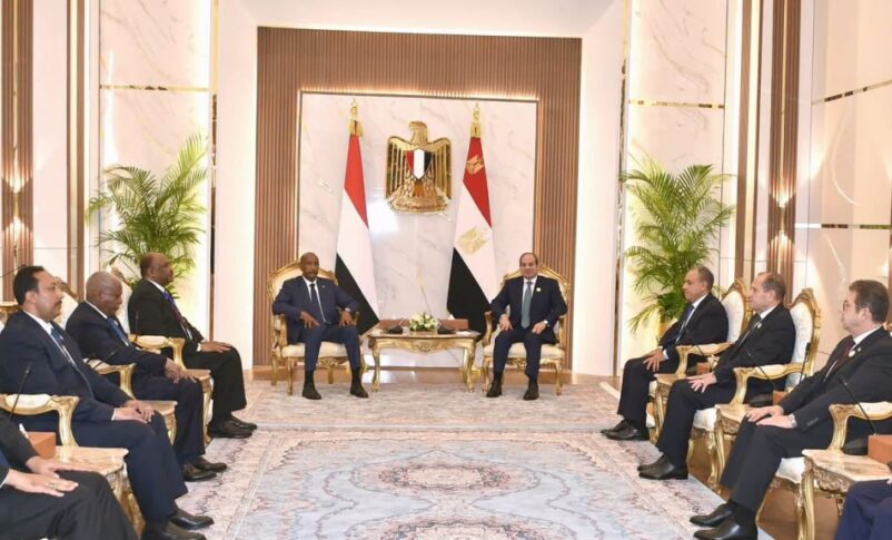 Sudan's Sovereign Council chairman Abdel Fattah al-Burhan and Egyptian President Abdel Fattah al-Sisi meet in El Alamein, Egypt, to discuss ongoing efforts to end the war in Sudan, October 4, 2026.