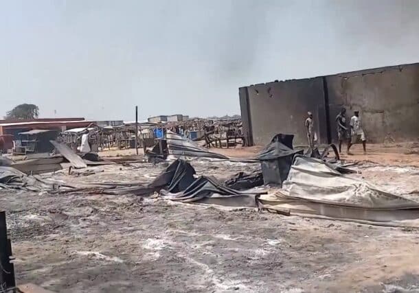 Amiet Market in Abyei following a drone attack on Oct 19, 2026