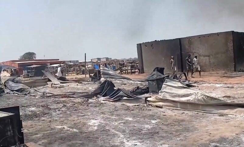 Amiet Market in Abyei following a drone attack on Oct 19, 2026