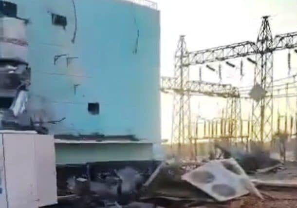 El Geneid power station after a drone attack on Oct 26, 2026