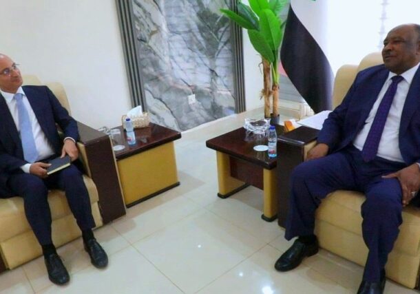 Foreign Minister Mohieddin Salem meets Franch special envoy for Sudan and Horn of Africa Jean-Marie Safa, on October 13, 2026