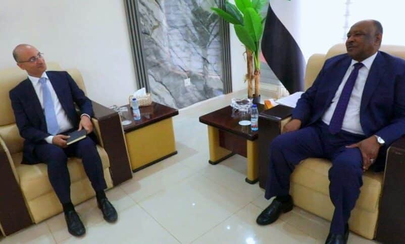 Foreign Minister Mohieddin Salem meets Franch special envoy for Sudan and Horn of Africa Jean-Marie Safa, on October 13, 2026