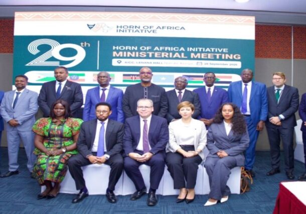 Horn of Africa Initiative minister and donors pose at the end of the 29th meeting in Nairobi on Sept 30, 2026