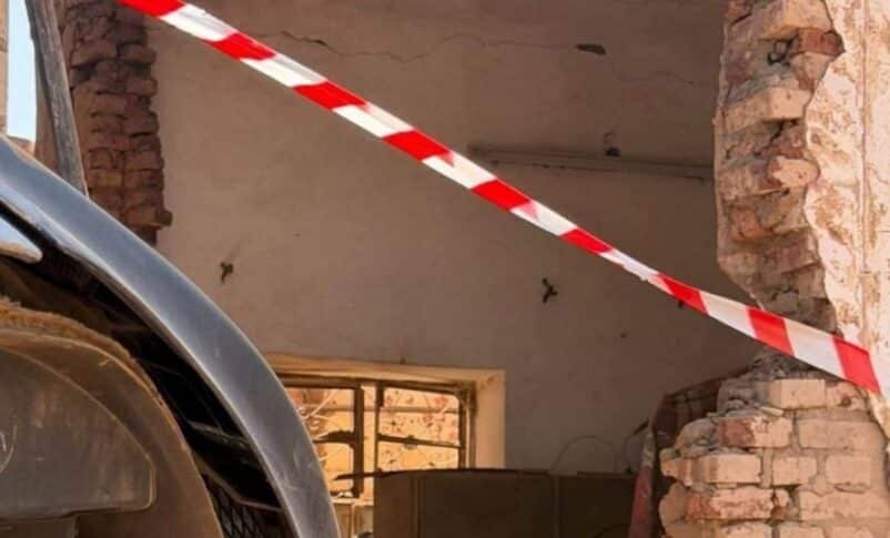 A house destroyed in an RSF drone attack near Khartoum airport on Oct. 19, 2026.