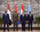 Leaders of Sudan, Eritrea, Egypt and Somalia pose for a photograph following a four-nation consultative summit in New Alamein, Egypt, October 4, 2026.