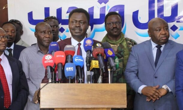 Minni Minawi, Darfur governor, speaks to the media in Khartoum on Oct 3, 2026