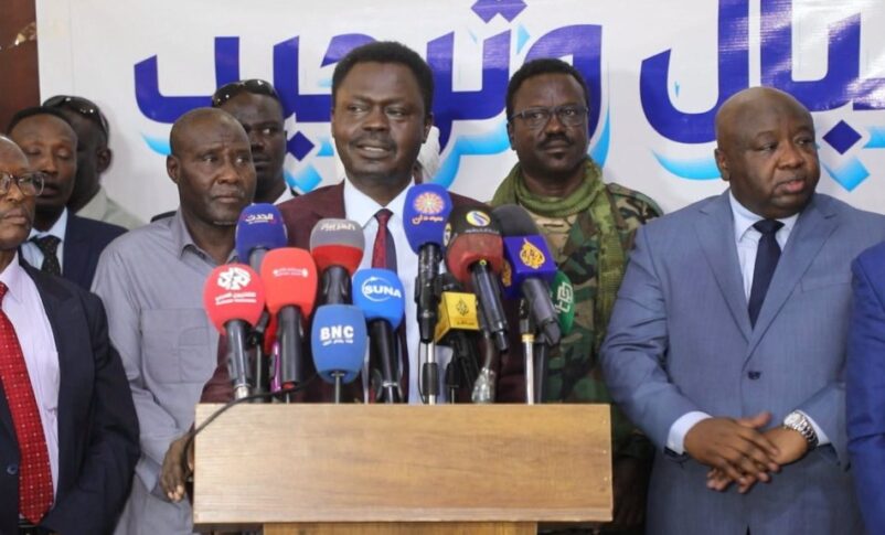 Minni Minawi, Darfur governor, speaks to the media in Khartoum on Oct 3, 2026