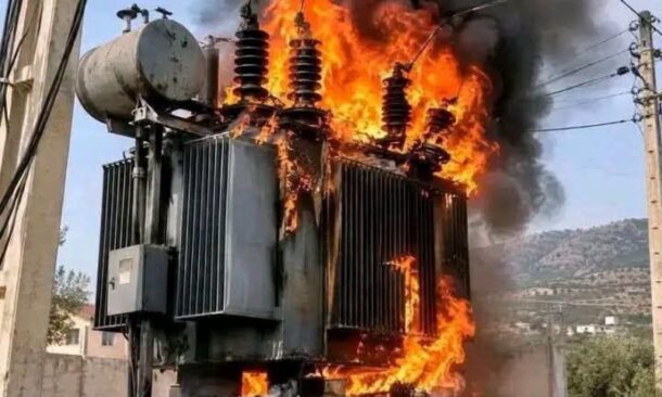 Shendi power station buring following a drone attack on Oct 30, 2026