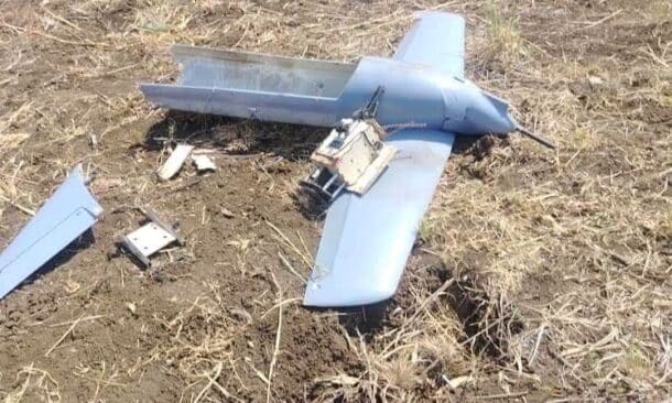 Wreckage of a drone downed by the Sudanese army near al-Fashaga and Khashm el-Girba dams on October 18, 2026