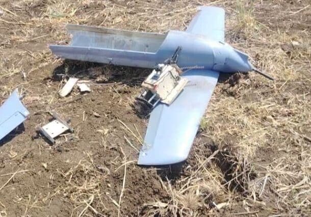 Wreckage of a drone downed by the Sudanese army near al-Fashaga and Khashm el-Girba dams on October 18, 2026