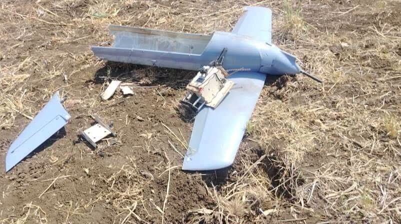Wreckage of a drone downed by the Sudanese army near al-Fashaga and Khashm el-Girba dams on October 18, 2026